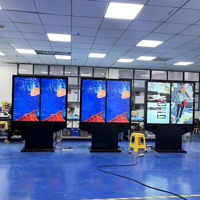 ซื้อ 55-Inch Dual-Screen Side-By-Side Outdoor Waterproof High Brightness KFC / McDonald'S Menu Boards การผลิตออนไลน์
