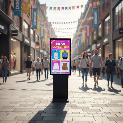 ซื้อ ป้ายดิจิทัลกลางแจ้งกันน้ำ IP65 ขนาด 49 นิ้ว พร้อมจอแสดงผลโฆษณา LCD ความสว่าง 3000cd/m² การผลิตออนไลน์