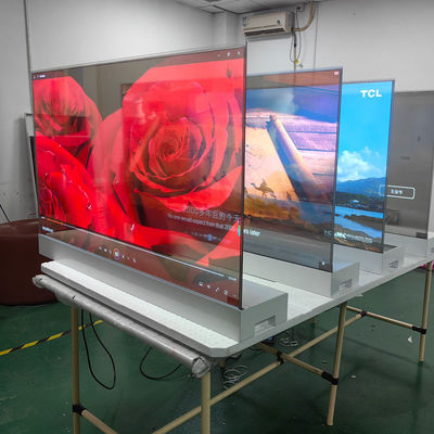 55 นิ้ว คอนตราสต์ 64x32 สีขาว สีน้ําเงิน OLED Screen Display มอนิเตอร์ทีวีสมาร์ท